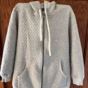 Intimissimi Set Gray Quilted Zip Hoodie and jogger pants GUC Sz Small